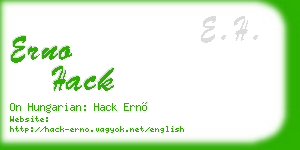 erno hack business card